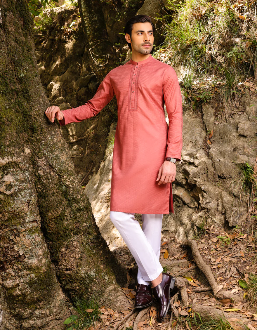 RUST COTTON KURTA | JJK-S-US-32802/S23/JJ9071-SF - Image 4