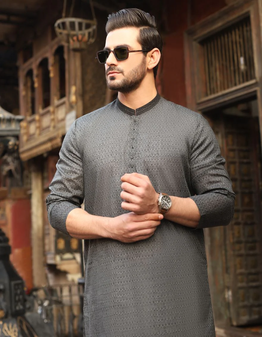 DARK GREY KURTA | JJK-S-US-34002/S21/JJ6837 - Image 2