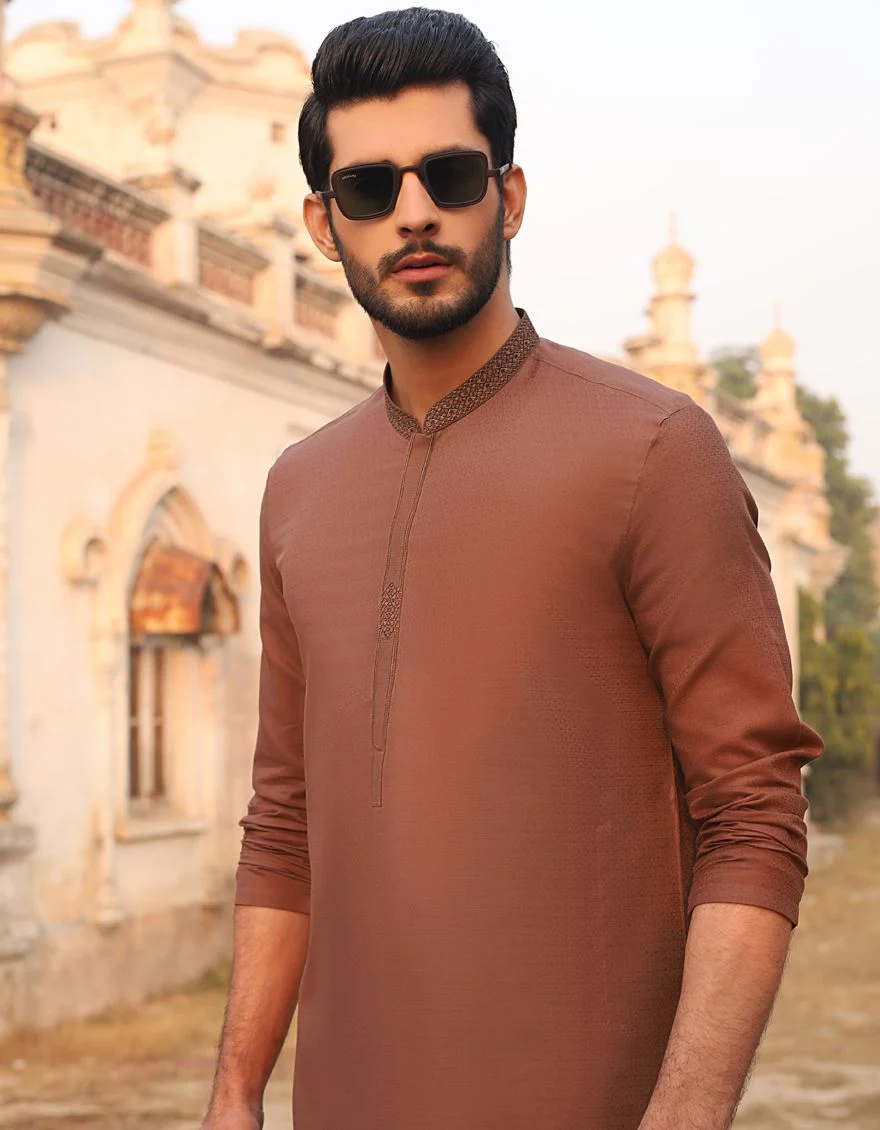 COFFEE BROWN KURTA | JJK-S-US-34046/S21/JJ7040 - Image 2
