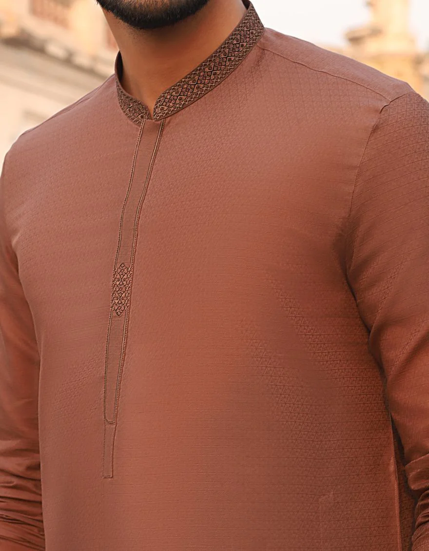 COFFEE BROWN KURTA | JJK-S-US-34046/S21/JJ7040 - Image 3
