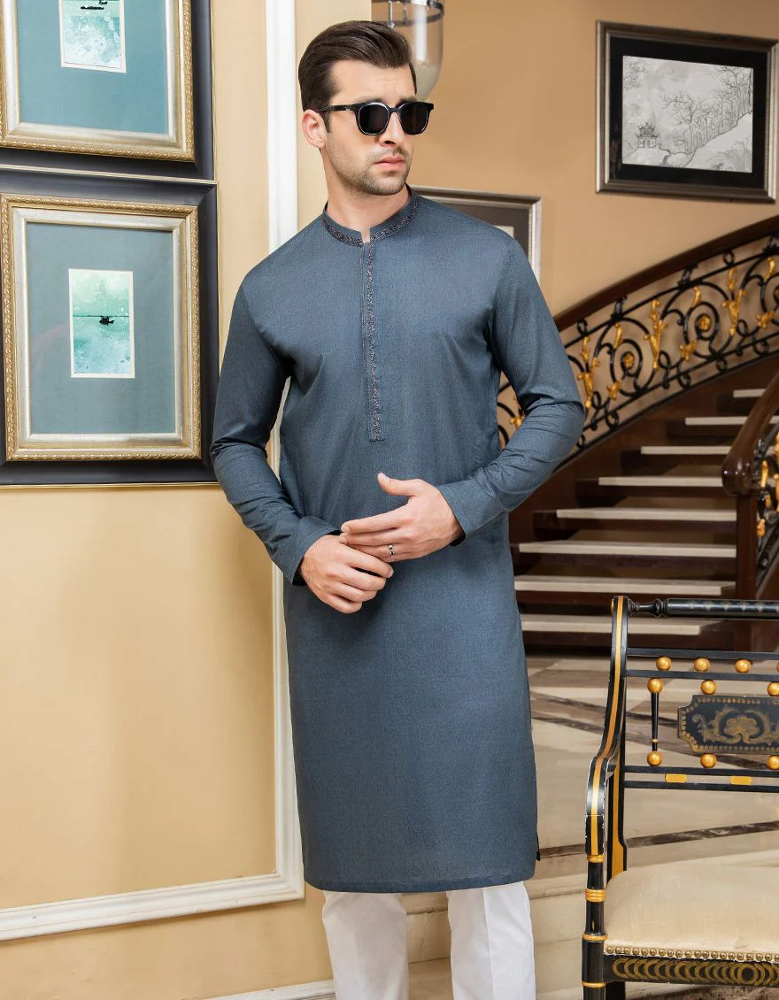 GREISH GREEN KURTA | JJK-S-US-34057/S21/JJ7210-SF - Image 2