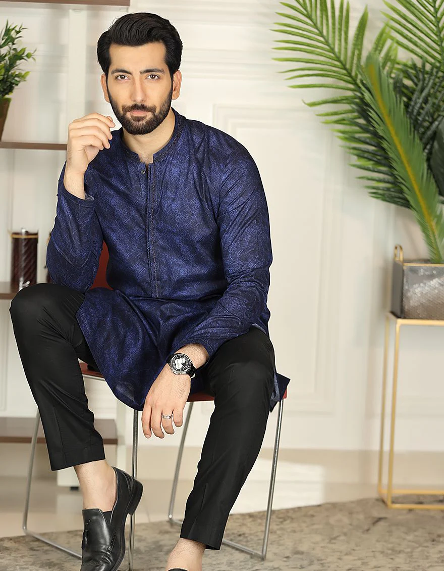 ROYAL BLUE KURTA | JJK-S-US-34058/S21/JJ7210-SF - Image 3