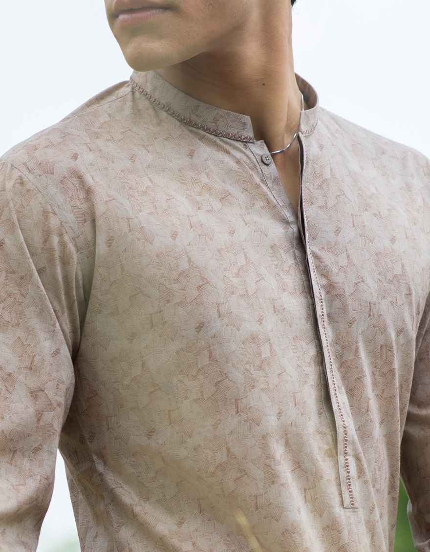 BISCUIT BEIGE KURTA | JJK-S-US-34073/S21/JJ7210-SF - Image 3