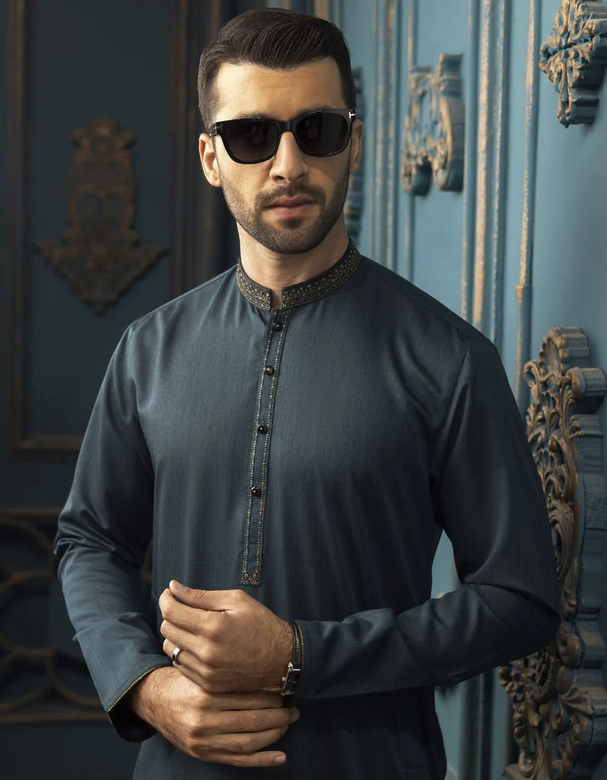 TEAL KURTA | JJK-S-US-34142/S22/JJ7610-FL - Image 2