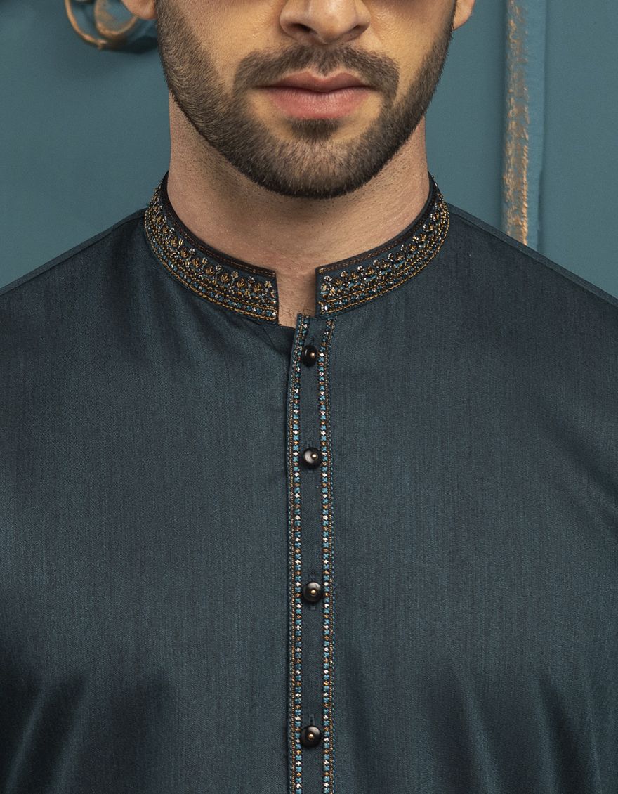 TEAL KURTA | JJK-S-US-34142/S22/JJ7610-FL - Image 3
