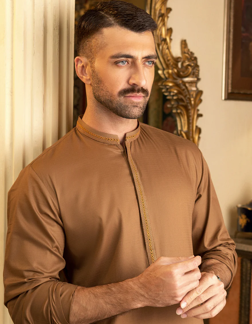 BISCUIT BROWN COTTON KURTA | JJK-S-US-34148/S22/JJ7659-SF - Image 2
