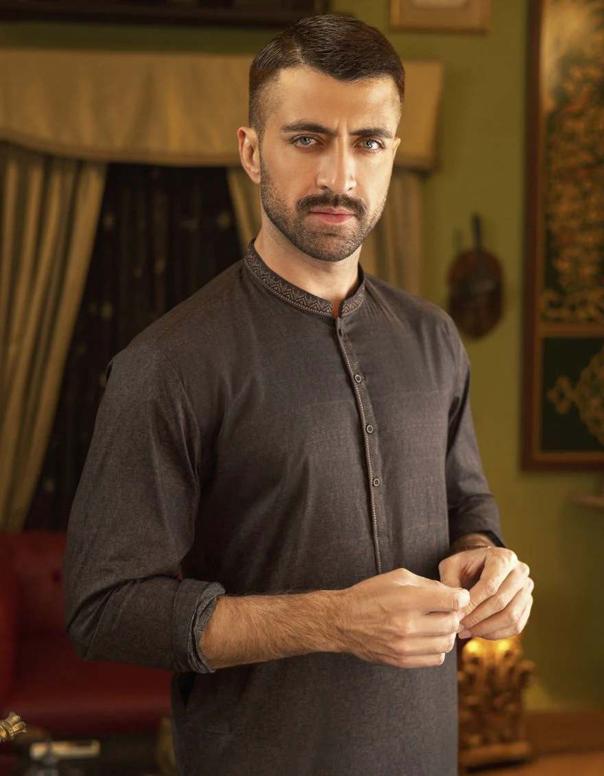 DARK BROWN KURTA | JJK-S-US-34156/S22/JJ7546-SF - Image 3
