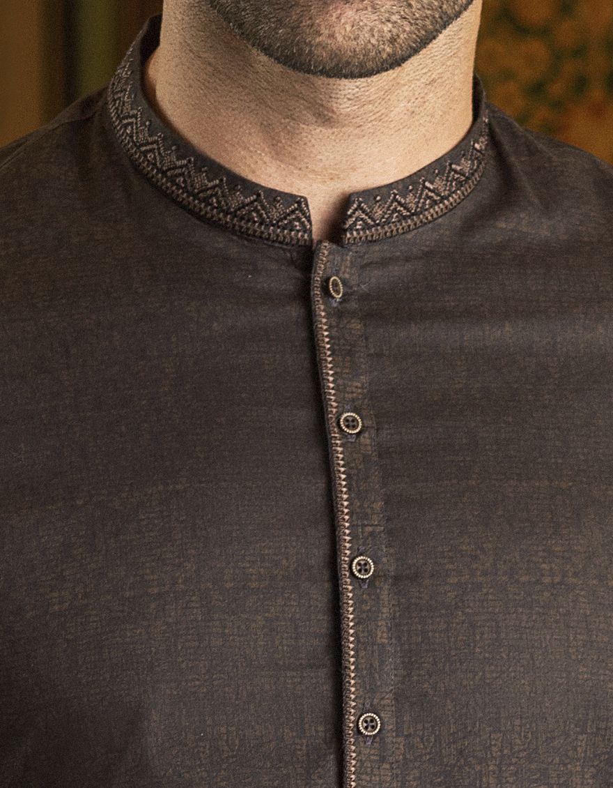 DARK BROWN KURTA | JJK-S-US-34156/S22/JJ7546-SF - Image 4