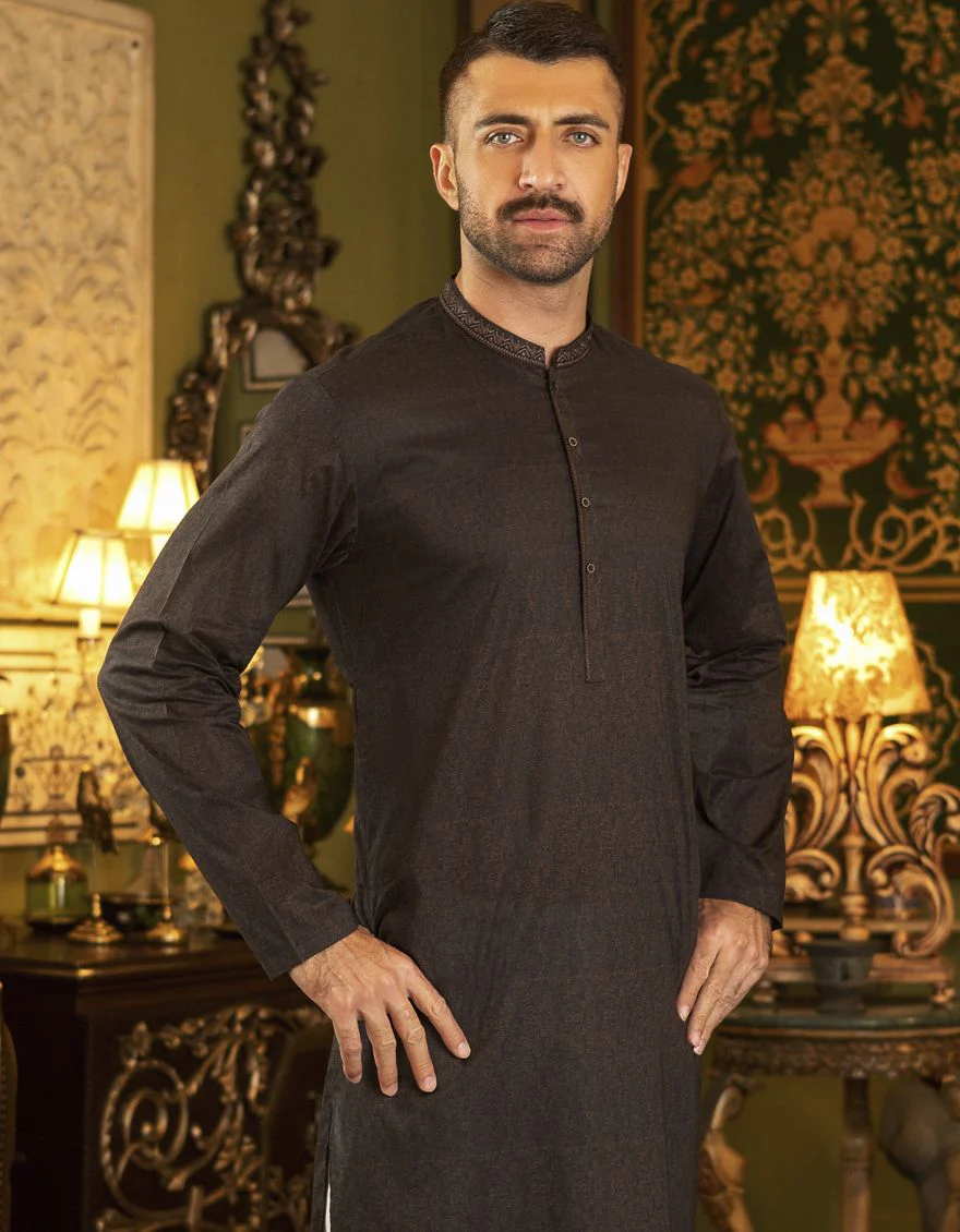 DARK BROWN KURTA | JJK-S-US-34156/S22/JJ7546-SF - Image 6