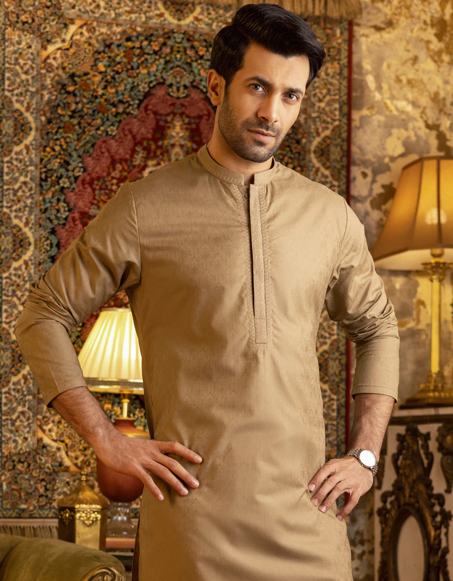 FAWN COTTON KURTA | JJK-S-US-34163/S22/JJ7661-SF - Image 2
