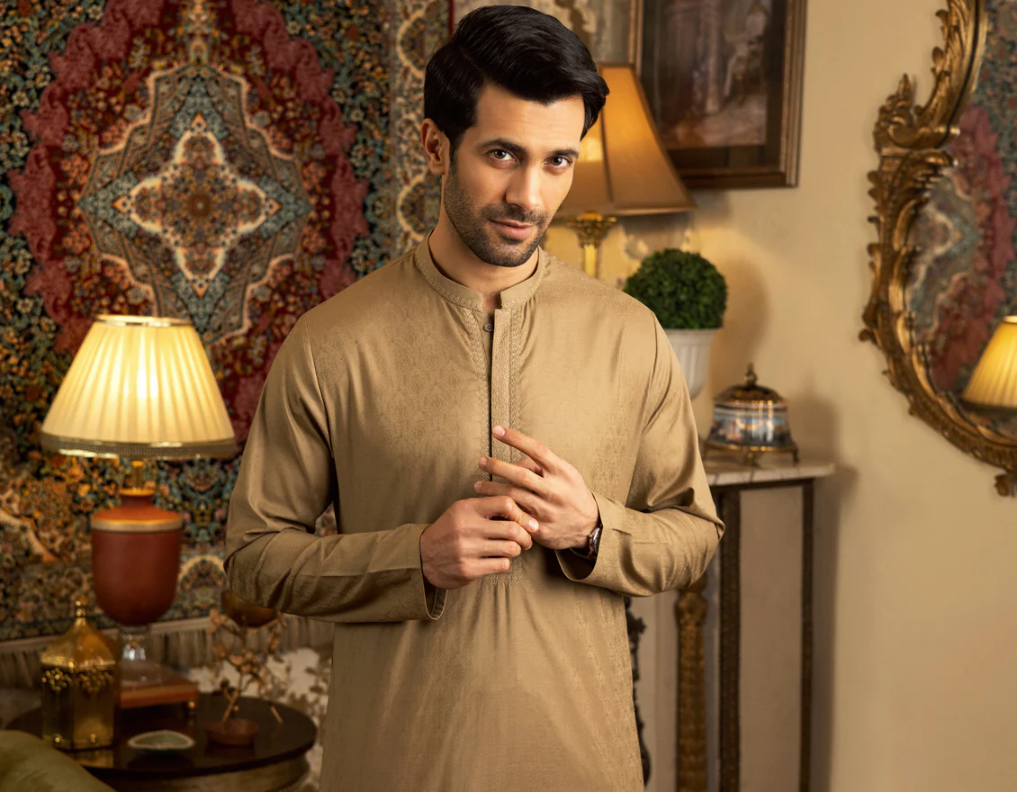 FAWN COTTON KURTA | JJK-S-US-34163/S22/JJ7661-SF - Image 3
