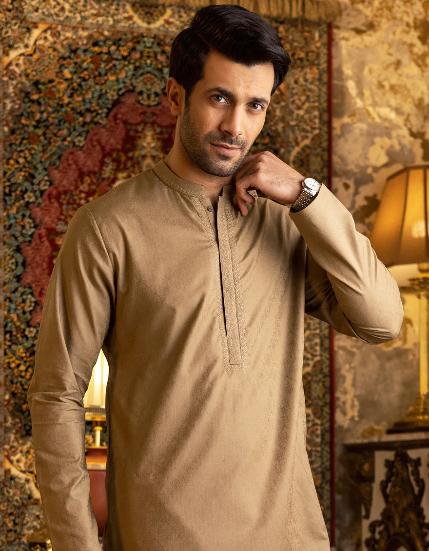 FAWN COTTON KURTA | JJK-S-US-34163/S22/JJ7661-SF - Image 5