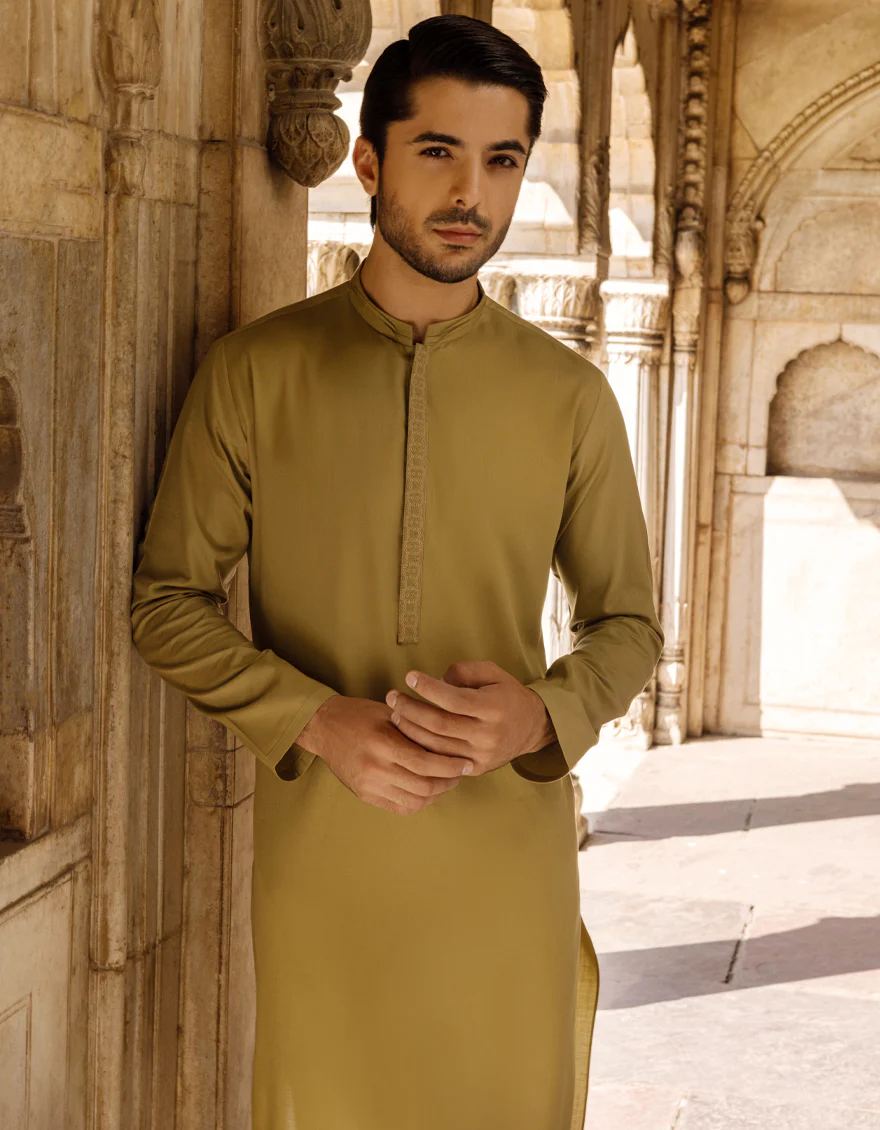 BEIGE COTTON KURTA | JJK-S-US-34164/S22/JJ8133-SF - Image 3