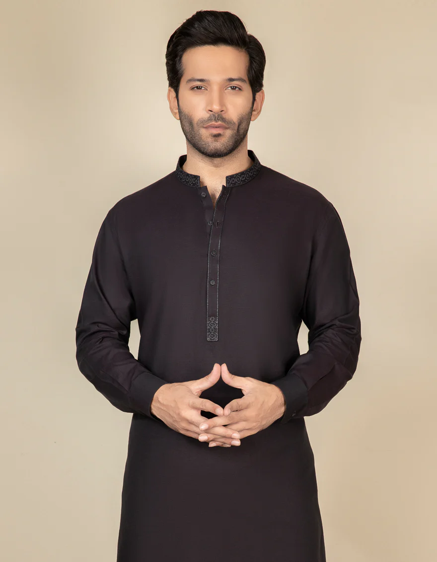 DARK VIOLET COTTON KURTA | JJK-S-US-34177/S22/JJ8176-FL - Image 3
