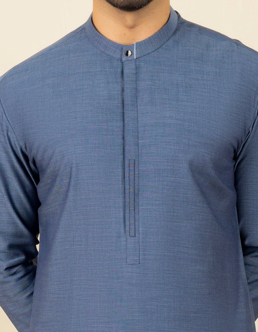DENIM BLUE COTTON KURTA | JJK-S-US-34206/S22/JJ7662-CL - Image 2