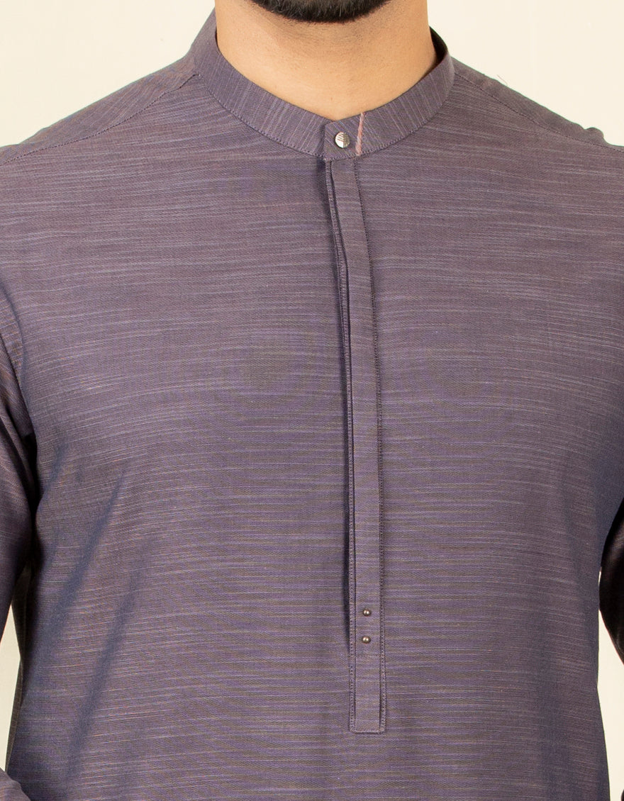 DULL PURPLE COTTON KURTA | JJK-S-US-34207/S22/JJ7662-CL - Image 2