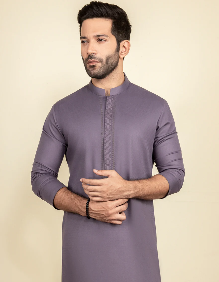 PURPLE BLENDED KURTA | JJK-S-US-34230/S22/JJ8128-SF - Image 2