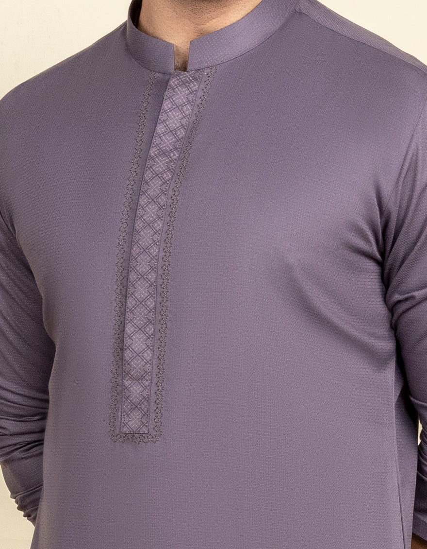 PURPLE BLENDED KURTA | JJK-S-US-34230/S22/JJ8128-SF - Image 3