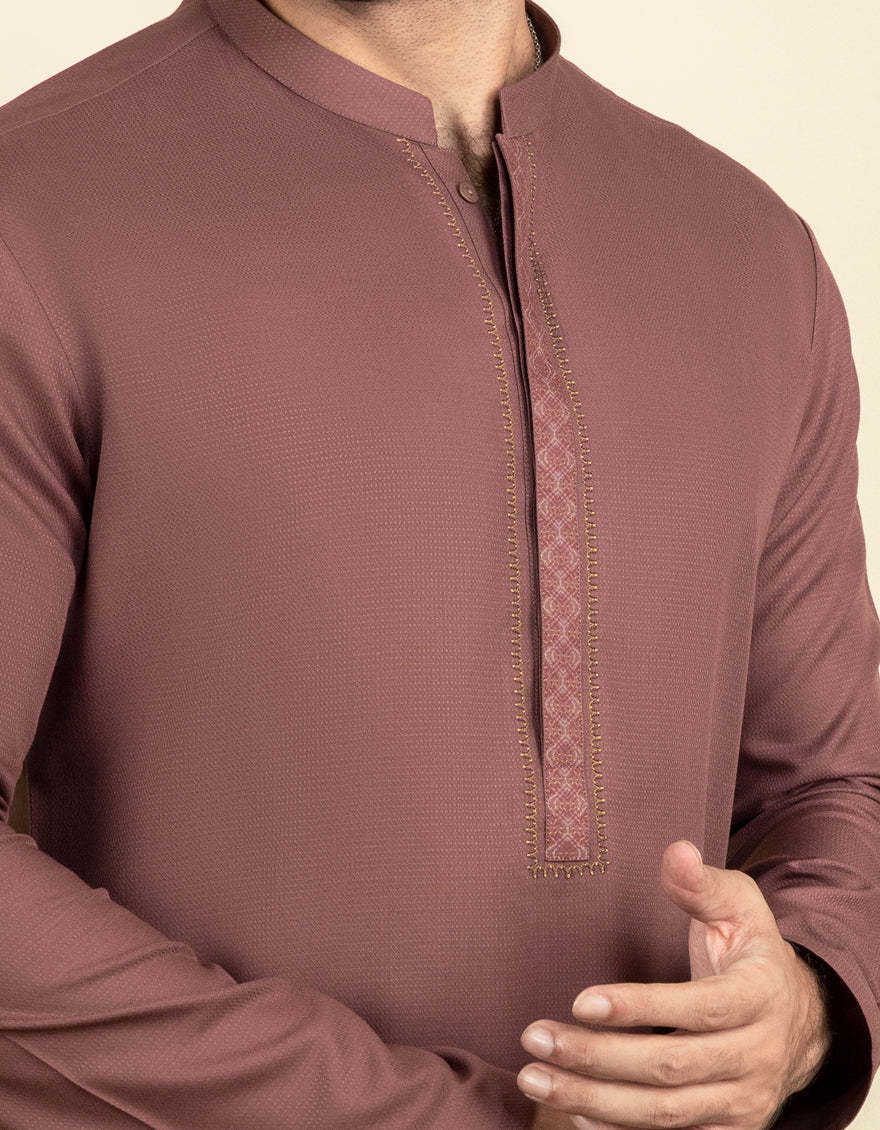 PLUM BLENDED KURTA | JJK-S-US-34231/S22/JJ8128-SF - Image 3