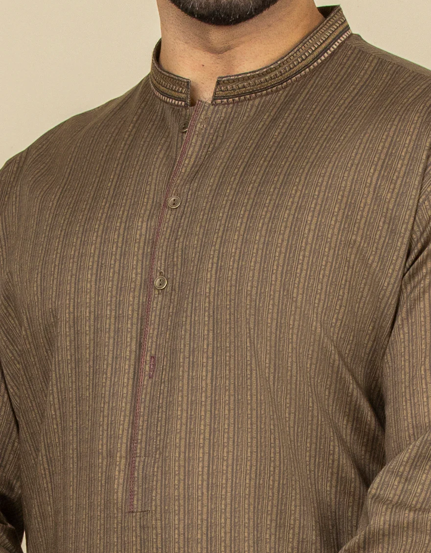 MEHNDI GREEN COTTON KURTA | JJK-S-US-34238/S22/JJ7546-SF - Image 2