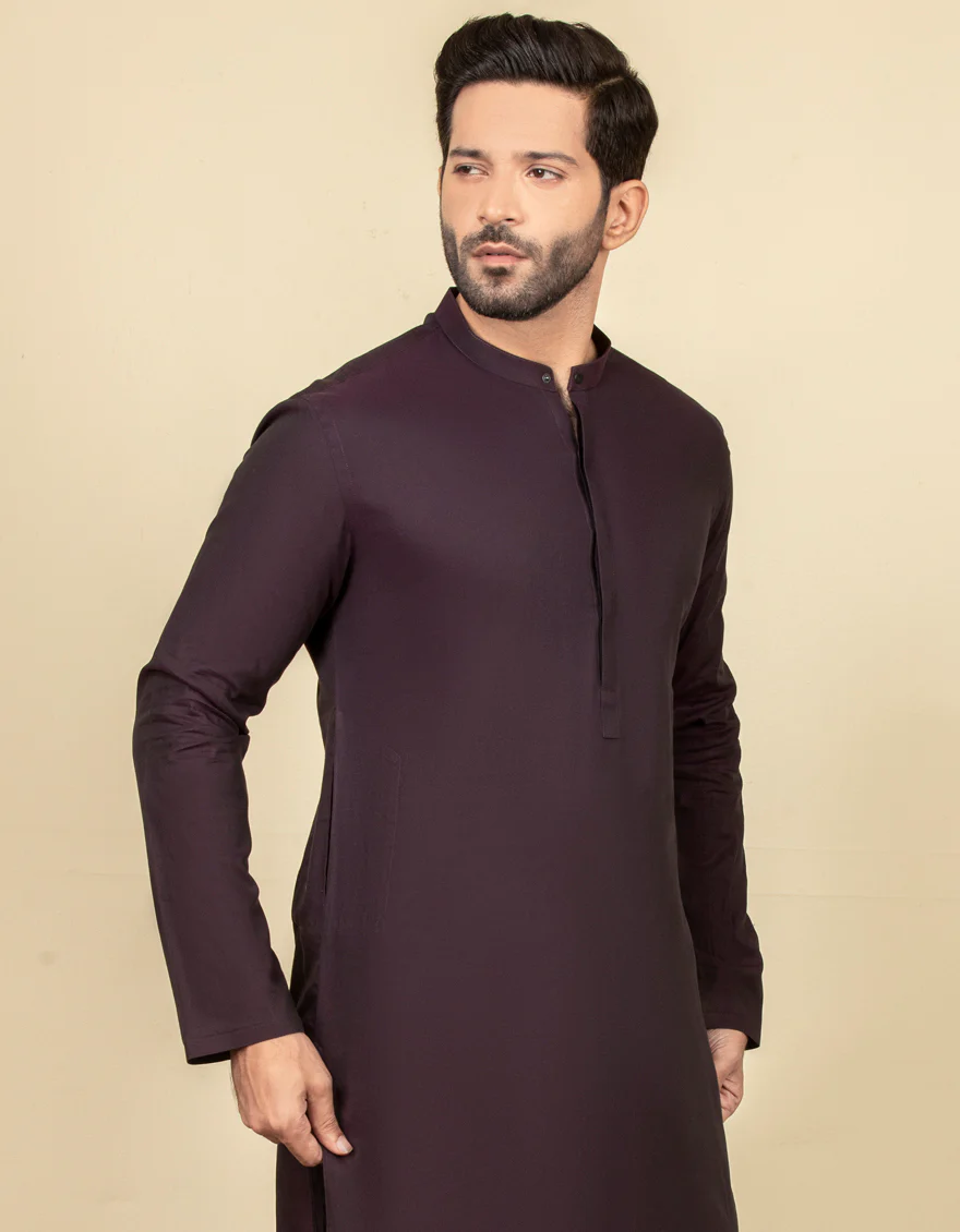 AUBERGINE COTTON KURTA | JJK-S-US-34239/S22/JJ8251-PN - Image 3