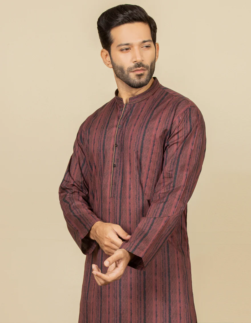 FALSA RED COTTON KURTA | JJK-S-US-34240/S22/JJ7546-SF - Image 2