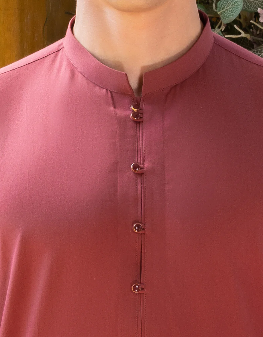 RED COTTON KURTA | JJK-S-US-34289/S23/DME3190-PN - Image 2