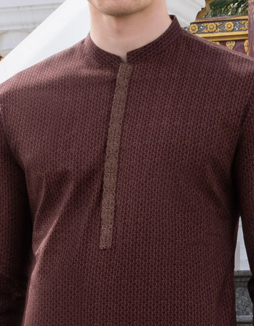 DEEP RED COTTON KURTA | JJK-S-US-34306/S23/JJ8771-SF - Image 2