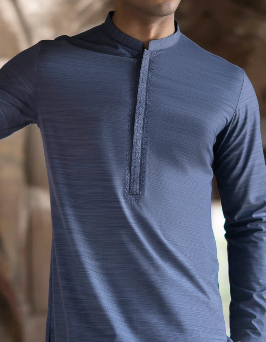 SLATE GREY KURTA | JJK-S-US-34354/S23/JJ8810-SF - Image 2