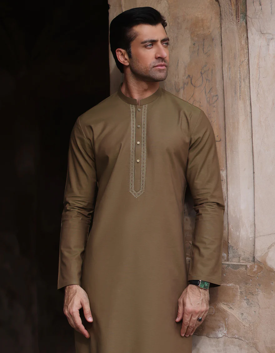 GREEN COTTON KURTA | JJK-S-US-34385/S23/JJ8941-FL - Image 3