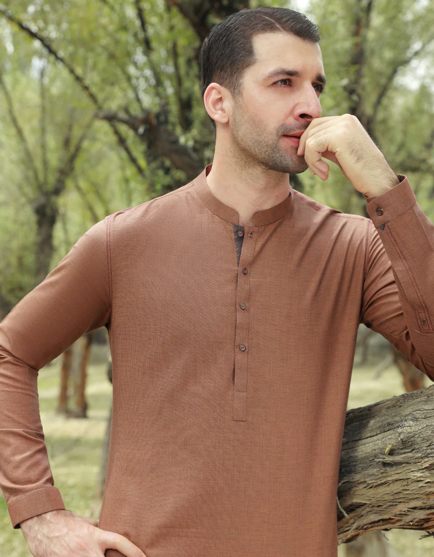 RUST KURTA | JJK-S-US-34519/S23/JJ8944-PN - Image 2