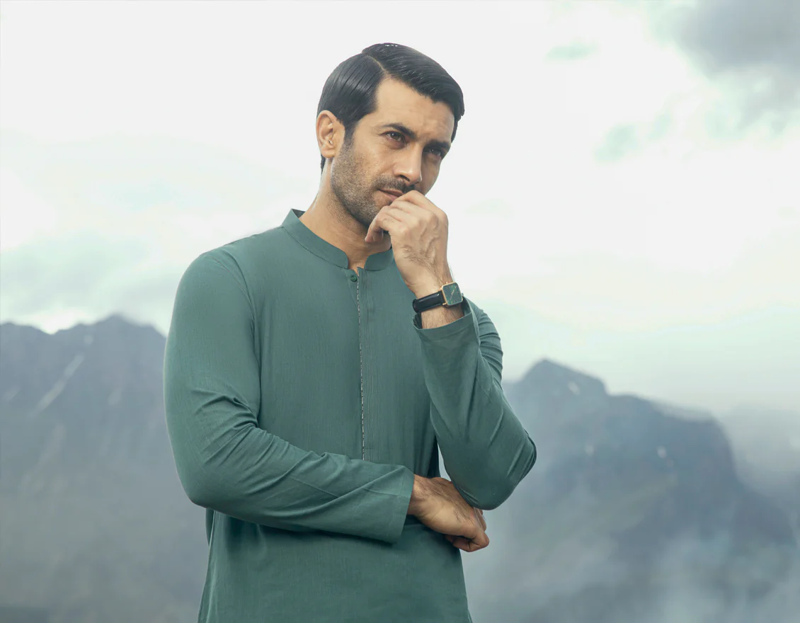 FOREST GREEN COTTON KURTA | JJK-S-US-34524/S23/DME-3199-CL - Image 4