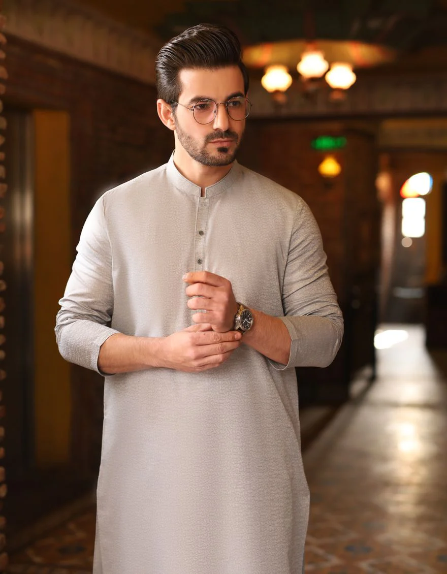 LIGHT GREY KURTA | JJK-S-US-36690/S20/JJ7037 - Image 2