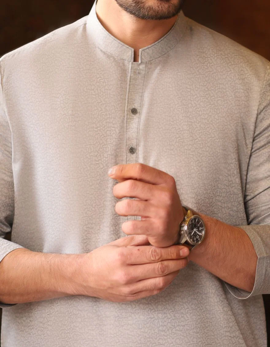 LIGHT GREY KURTA | JJK-S-US-36690/S20/JJ7037 - Image 3
