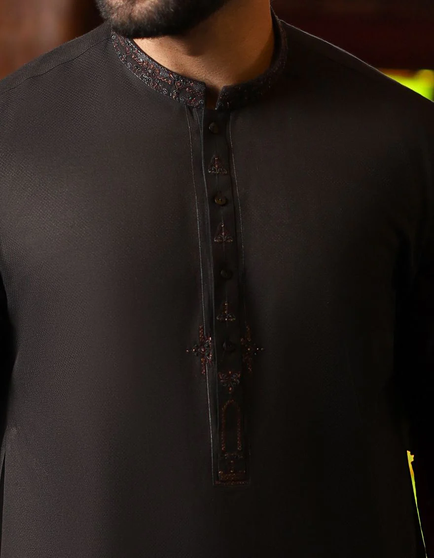 BLACK KURTA | JJK-S-US-36693/S21/JJ6812 - Image 3