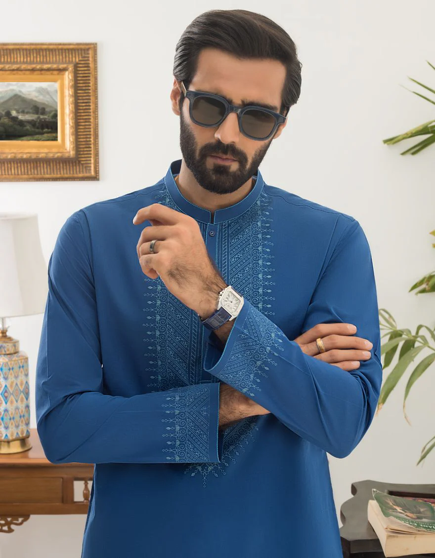 ROYAL BLUE KURTA | JJK-S-US-36772/S21/JJ6874 - Image 2