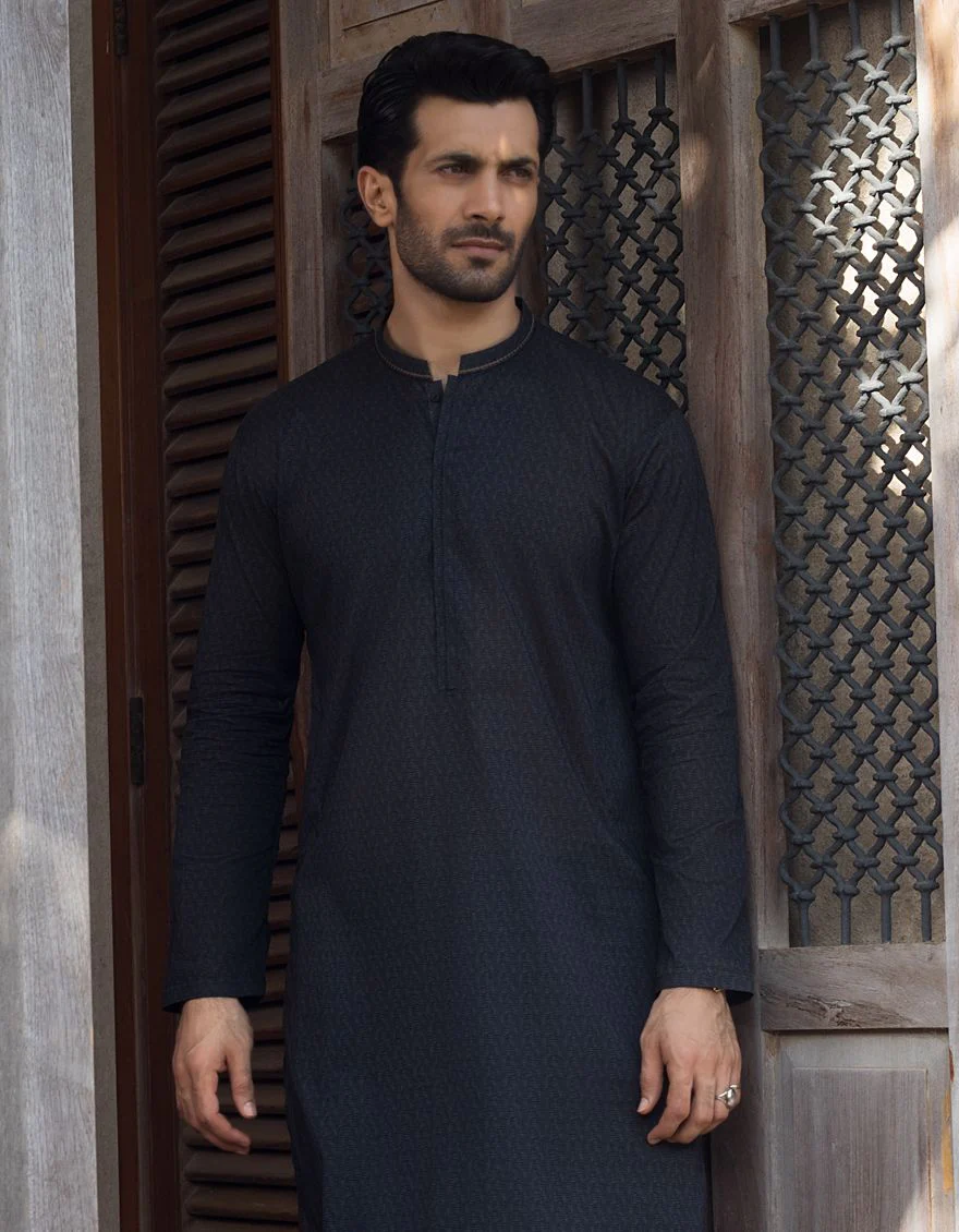 CHARCOAL GREY KURTA | JJK-S-US-36813/S21/JJ7210-SF - Image 3