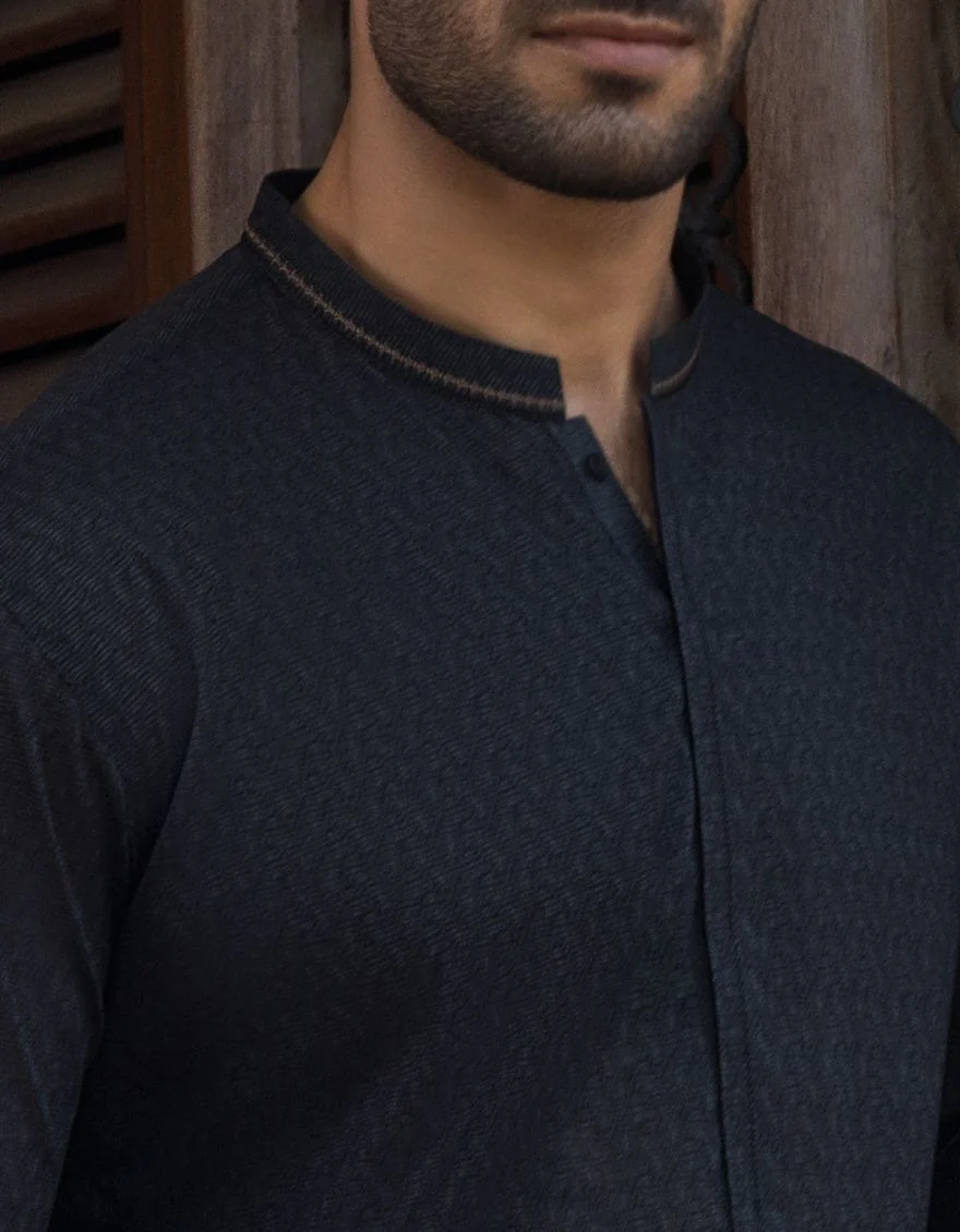 CHARCOAL GREY KURTA | JJK-S-US-36813/S21/JJ7210-SF - Image 4