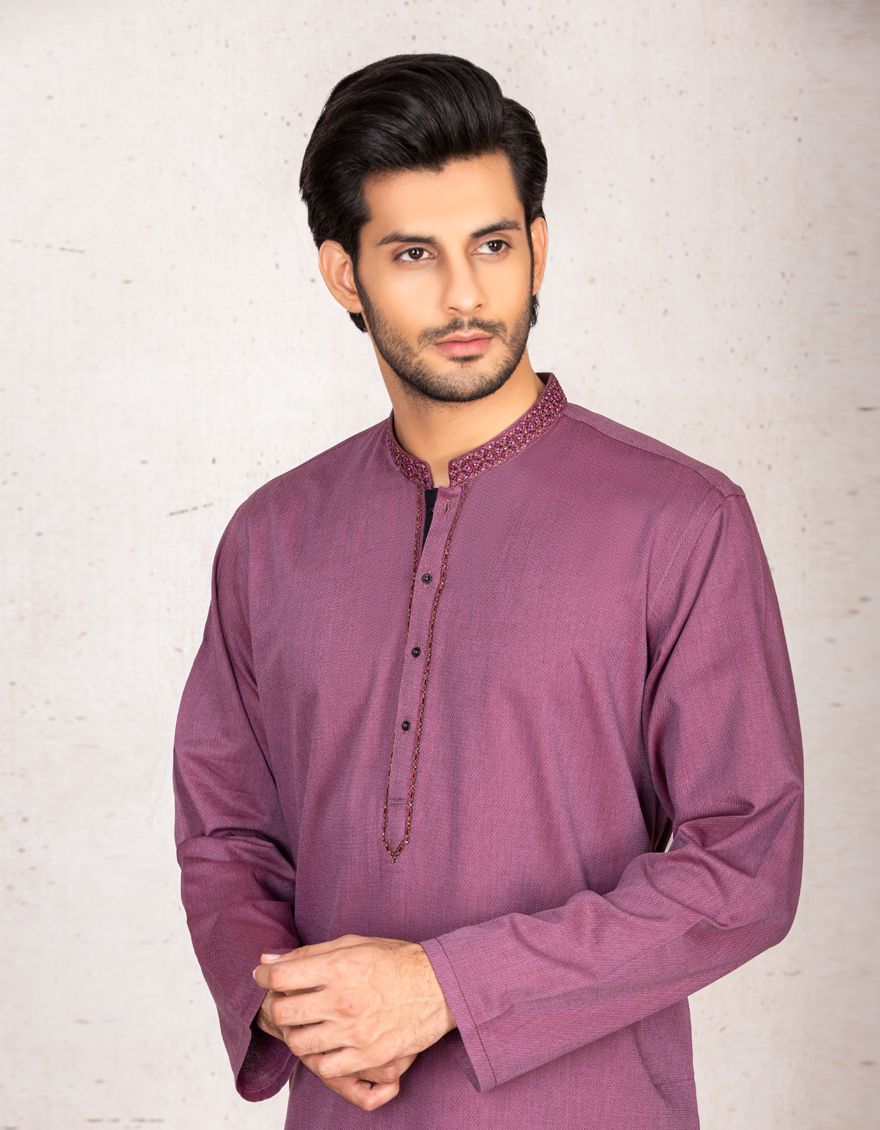 PURPLE PUR KURTA | JJK-S-US-36819/S21/JJ6686-FL - Image 2