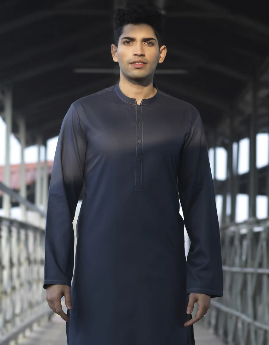 GREY KURTA | JJK-S-US-36878/S22/JJ8152-PN - Image 3