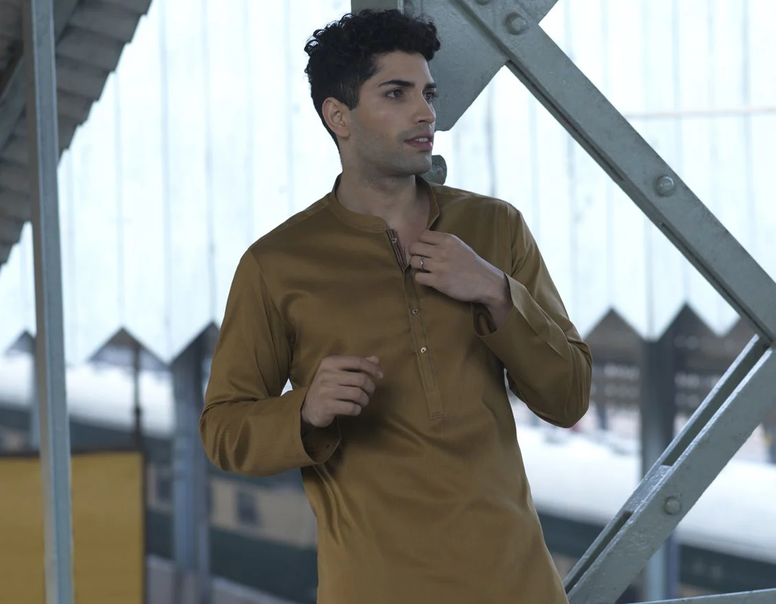 CAMEL KURTA | JJK-S-US-36879/S22/JJ8152-PN - Image 3