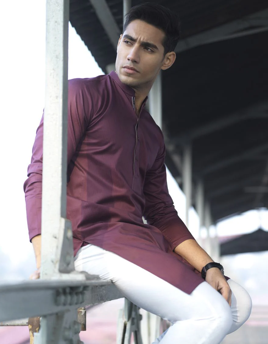 PLUM KURTA | JJK-S-US-36880/S22/JJ8152-PN - Image 3