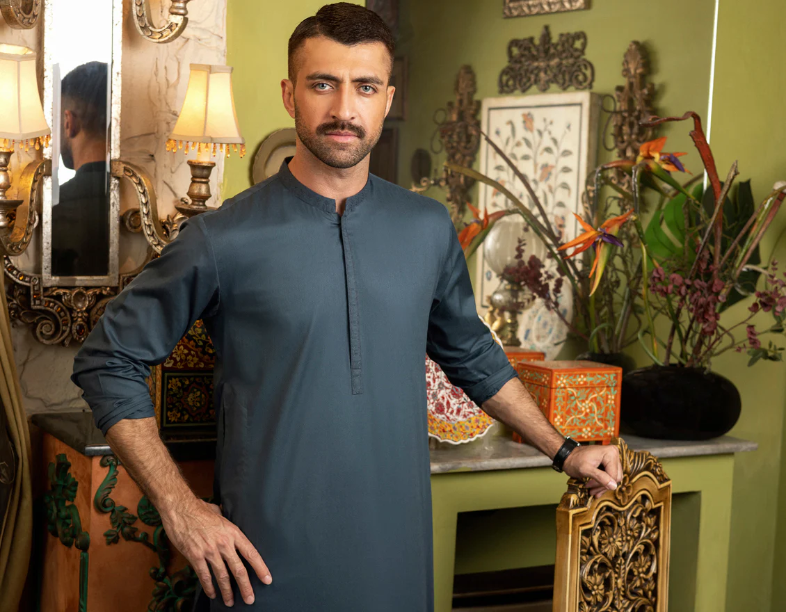 TEAL COTTON KURTA | JJK-S-US-36885/S22/JJ7660-SF - Image 3