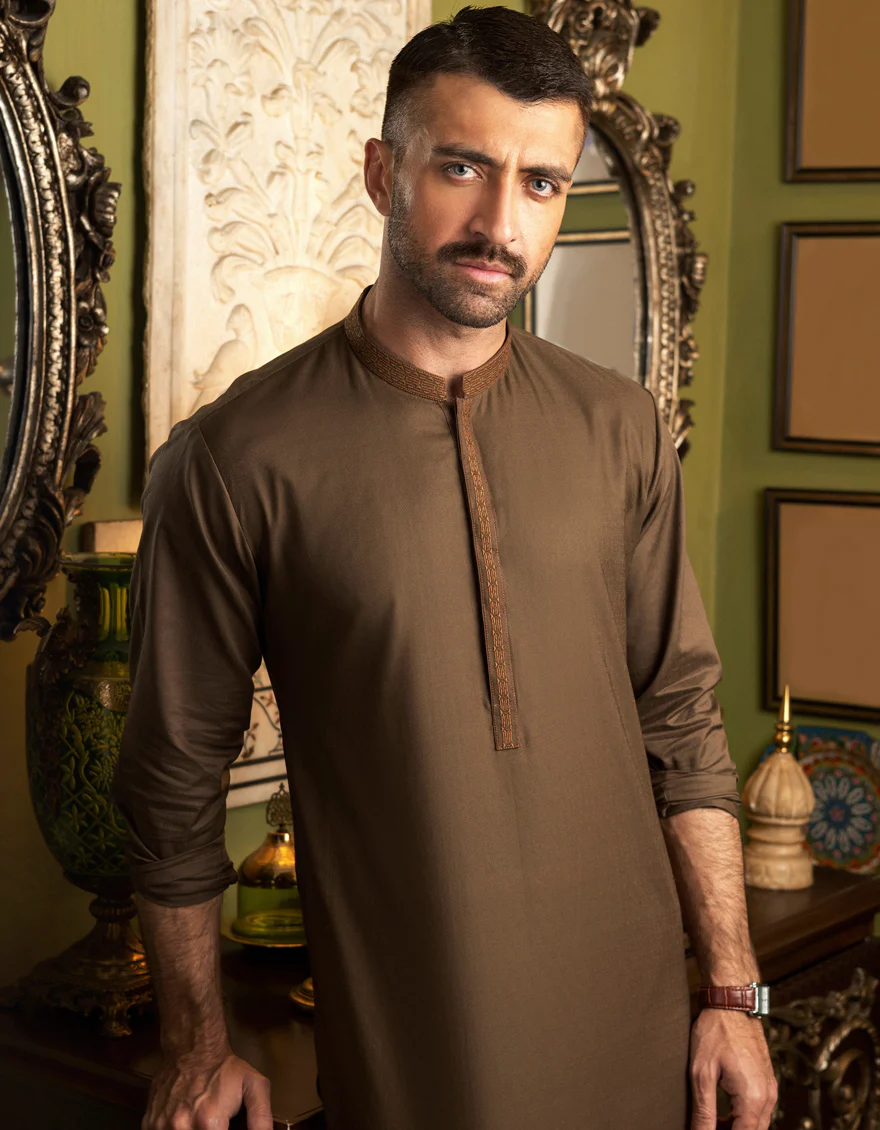 BROWN COTTON KURTA | JJK-S-US-36886/S22/JJ7660-SF - Image 2
