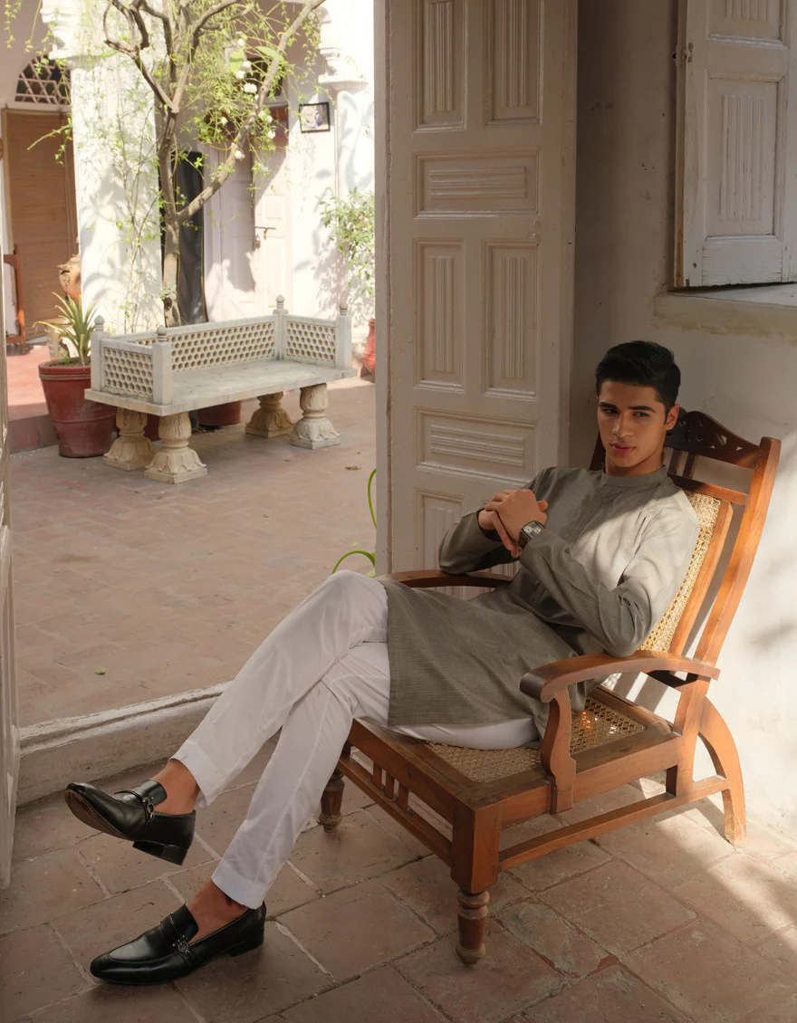 SAND COTTON KURTA | JJK-S-US-36902/S22/JJ7618-PN - Image 4