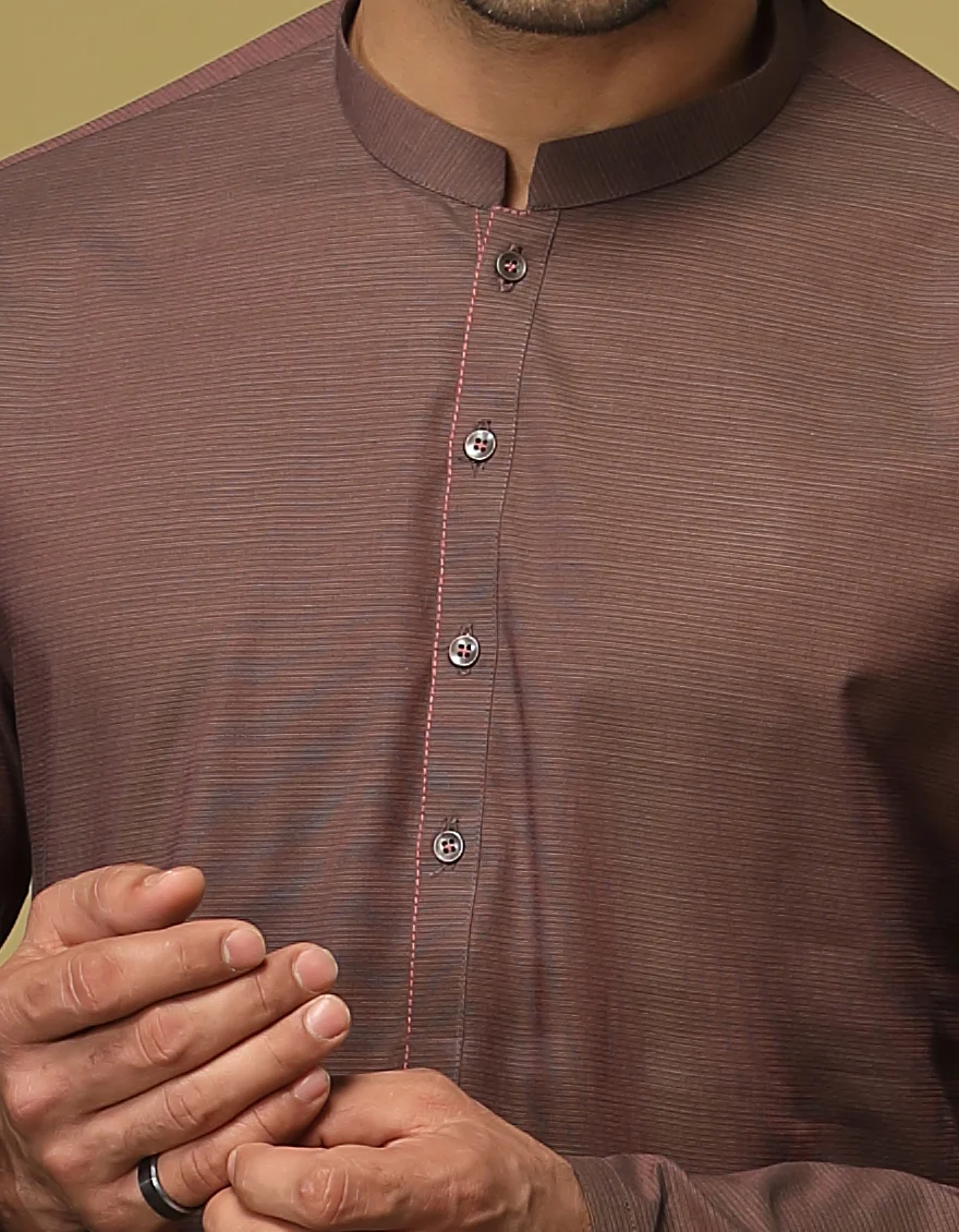 BROWN COTTON KURTA | JJK-S-US-36916/S22/JJ7635-PN - Image 2
