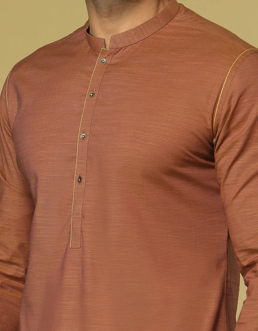 RUST COTTON KURTA | JJK-S-US-36917/S22/JJ7635-PN - Image 2