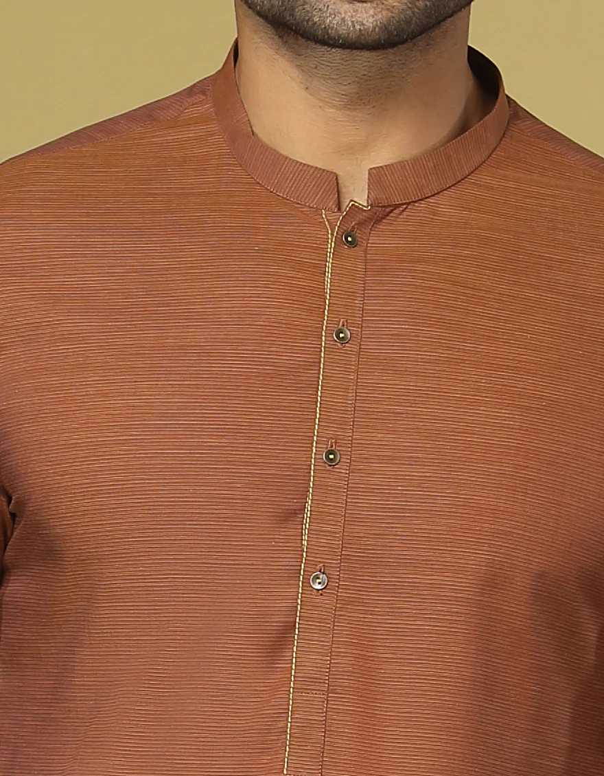 RUST COTTON KURTA | JJK-S-US-36917/S22/JJ7635-PN - Image 6