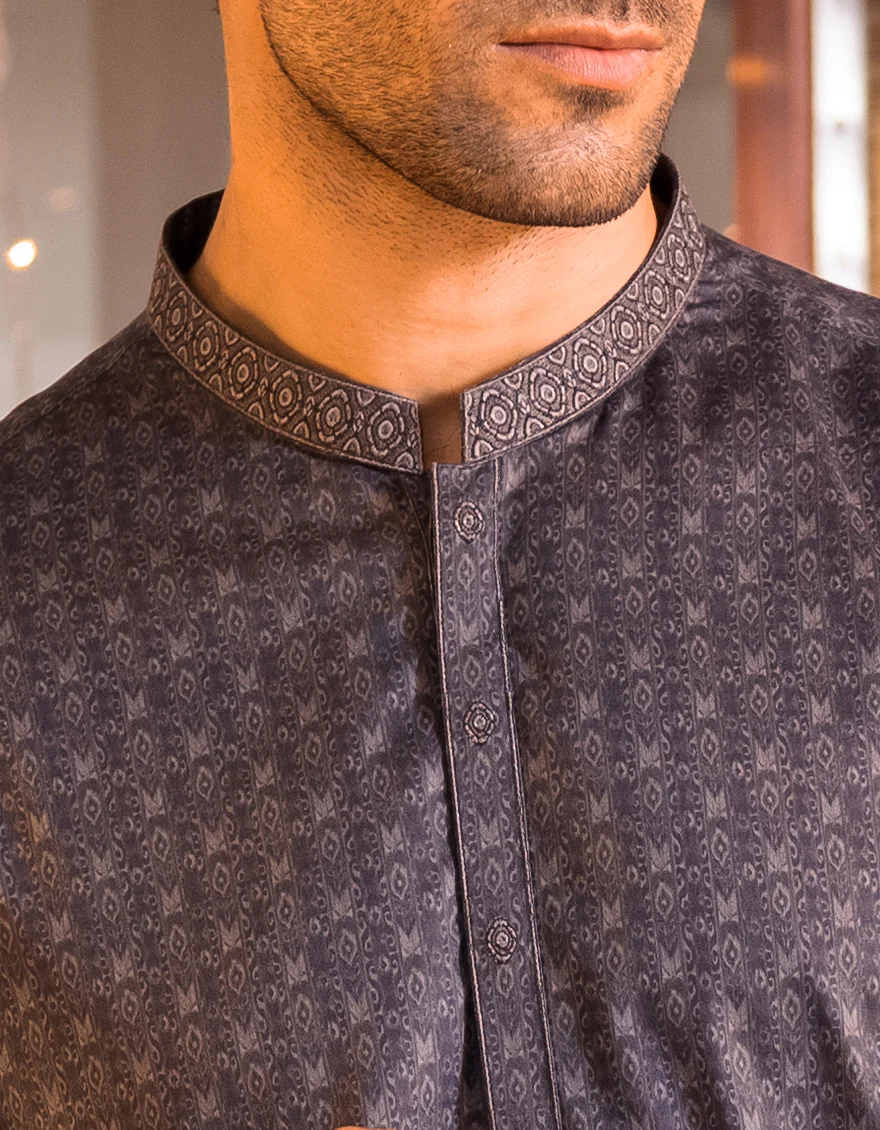 DARK GREY COTTON KURTA | JJK-S-US-36931/S22/JJ7546-SF - Image 2