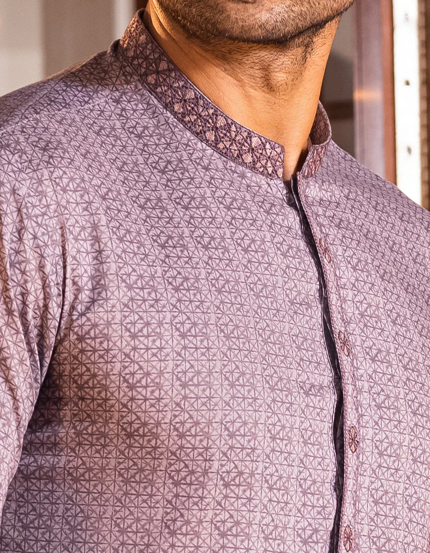 LILAC COTTON KURTA | JJK-S-US-36932/S22/JJ7546-SF - Image 2